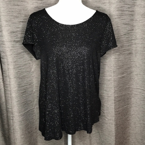 JENNIFER LOPEZ BLACK SHIMMER MEDIUM BLOUSE - Picture 1 of 8